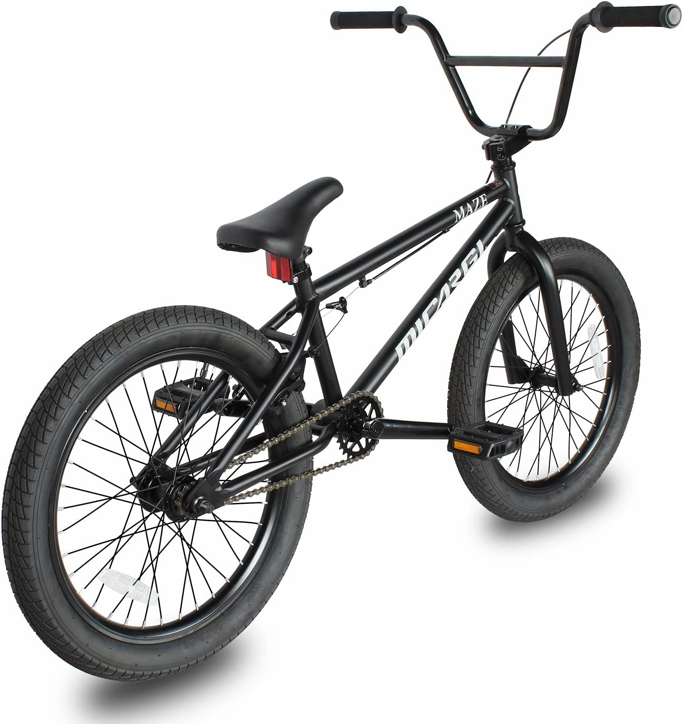 MICARGI Maze Cape Sidewalk BMX Bike, 20-inch Wheels, Hi-Ten Steel Frame, Micro Drive 25x9T BMX Gearing