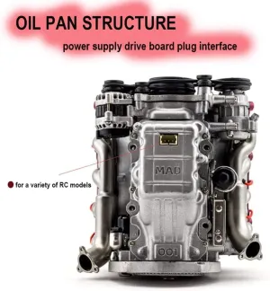 Mini V8 Engine Model Kit That Works Run, STEM Hobby Toy Building Kit for Kids & Adults with DIY Guide & Realistic Parts, for AX90104, SCX10, Capra, VS4-10 Pro/Ultra