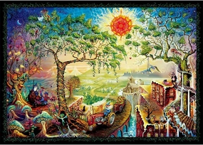 MISITU Jigsaw Puzzles 1000 Pieces for Adults Challenging Difficult Puzzles Christmas Birthday Gift Game Toys Gnome Town 19.69 x 27.56 Inches