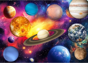 MISITU Jigsaw Puzzles 1000 Pieces for Adults Challenging Difficult Puzzles Christmas Birthday Gift Game Toys Solar System 19.69 x 27.56 Inches