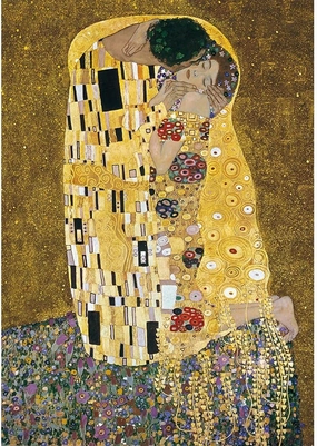 MISITU Jigsaw Puzzles 2000 Pieces for Adults The Kiss by Gustav Klimt Challenging Difficult Puzzles Christmas Birthday Gift Game Toys 39.37 x 27.56 Inches