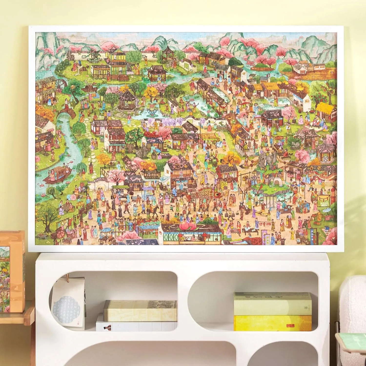 MOMIBOOK Puzzles for Adults 2000 Piece Jigsaw Puzzles of Wonderful Ancient Parade, Painting Image Chinese Twon Difficult Challenging Hard Impossible Puzzle, Toys & Games Christmas Birthday Gifts