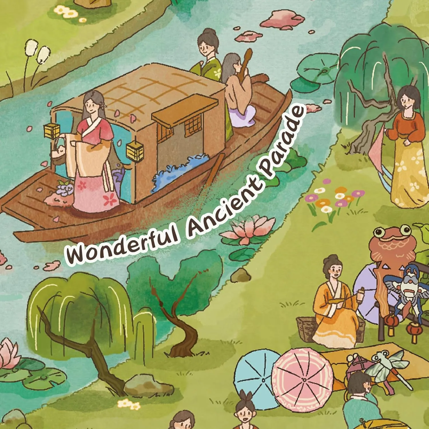 MOMIBOOK Puzzles for Adults 2000 Piece Jigsaw Puzzles of Wonderful Ancient Parade, Painting Image Chinese Twon Difficult Challenging Hard Impossible Puzzle, Toys & Games Christmas Birthday Gifts
