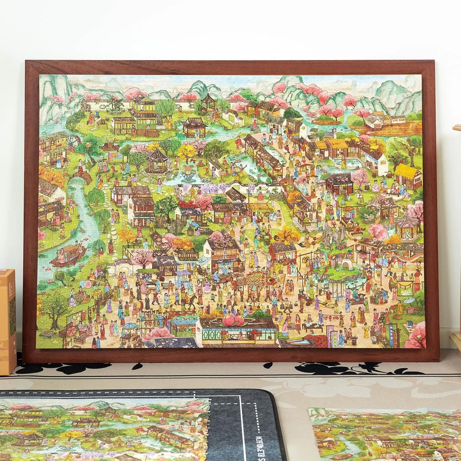 MOMIBOOK Puzzles for Adults 2000 Piece Jigsaw Puzzles of Wonderful Ancient Parade, Painting Image Chinese Twon Difficult Challenging Hard Impossible Puzzle, Toys & Games Christmas Birthday Gifts