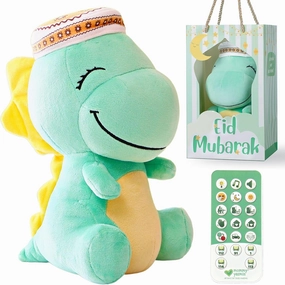 Mommy Yasmin Personalized Soothe & Talking Kufi Dinosaur| Muslim & Islamic Toy | Eid Gift | Quran & Dua | Interactive   Relaxing | Remote | for Baby   Toddlers   Kids…