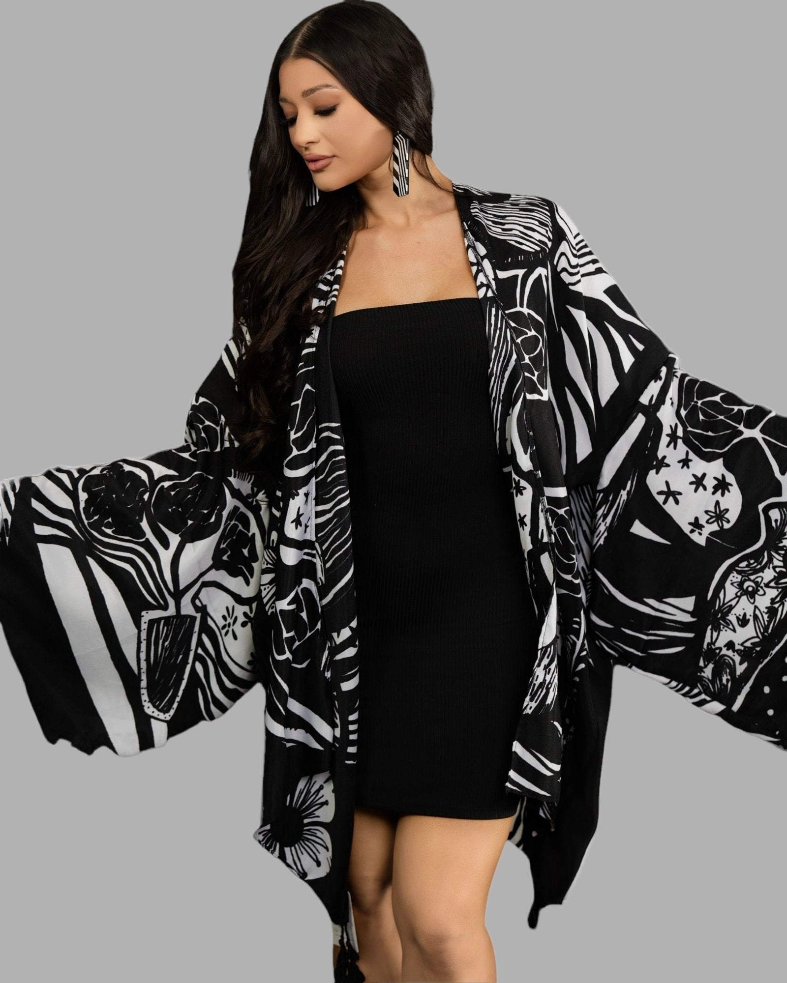 Mondrian Maze Kimono