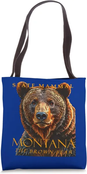 Montana Territory Mammal The Brown Bear Tote Bag
