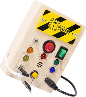 Montessori Busy Board for LED Sensory for Hands Learning and Cognitive Development Color Recognition and Problem Solving Skills Educational for Boys