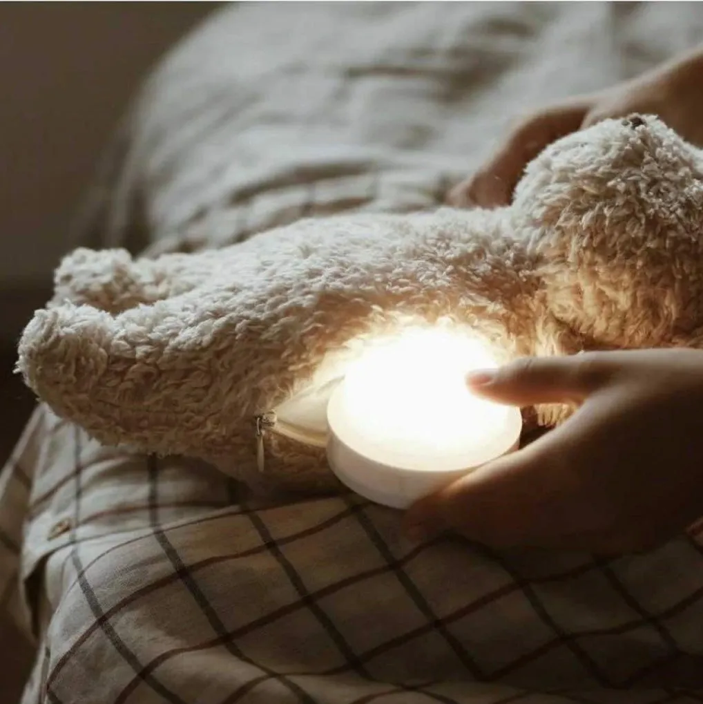 MOONIE ORGANIC HUMMING BEAR WITH LAMP ROSE