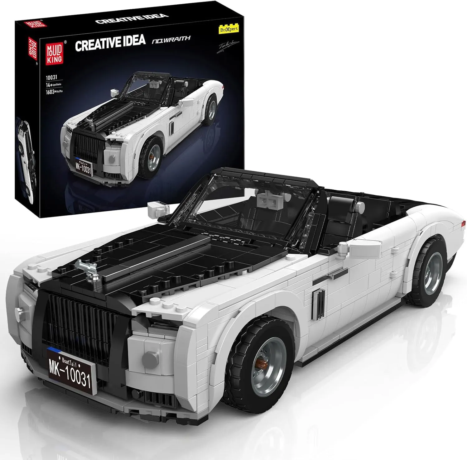 Mould King Sports Car Building Block Kits, MOC Racing Car Model Building Sets,Cars Model Kits for Kids Age 8 /Adults Collections Enthusiasts-1,603 Pieces