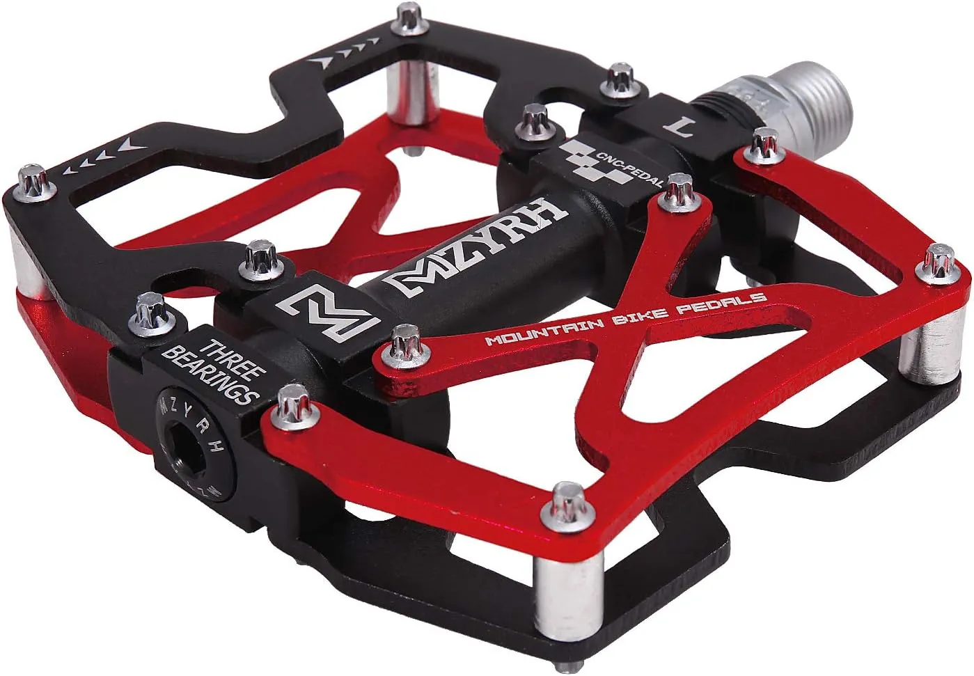 Mountain Bike Pedals, Ultra Strong Colorful CNC Machined 9/16" Cycling Sealed 3 Bearing Pedals