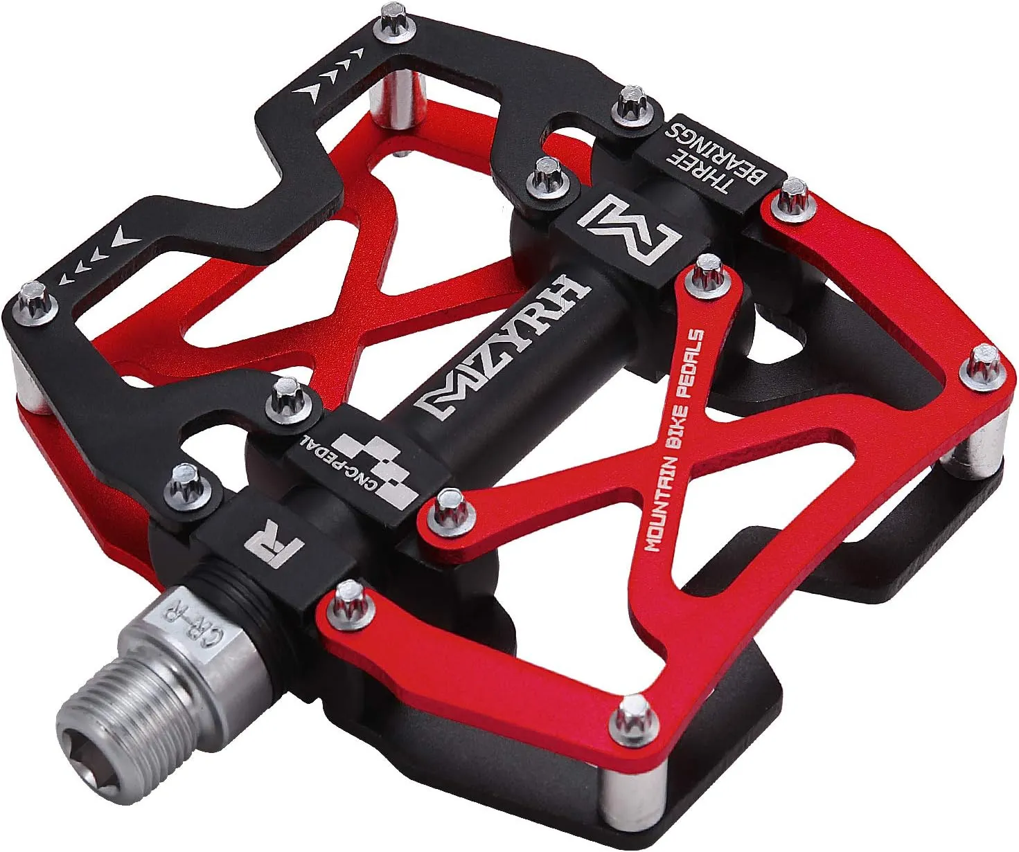 Mountain Bike Pedals, Ultra Strong Colorful CNC Machined 9/16" Cycling Sealed 3 Bearing Pedals