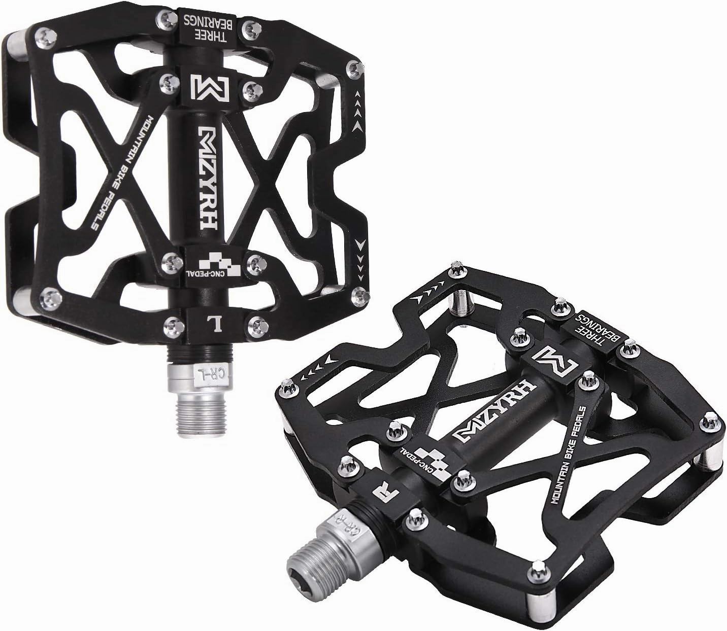 Mountain Bike Pedals, Ultra Strong Colorful CNC Machined 9/16" Cycling Sealed 3 Bearing Pedals