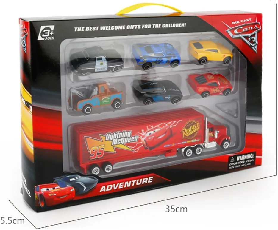 Movie Car Toy 1:55 The King& Chick Hicks & Mack Truck Uncle Diecast Vehicle Toys Set