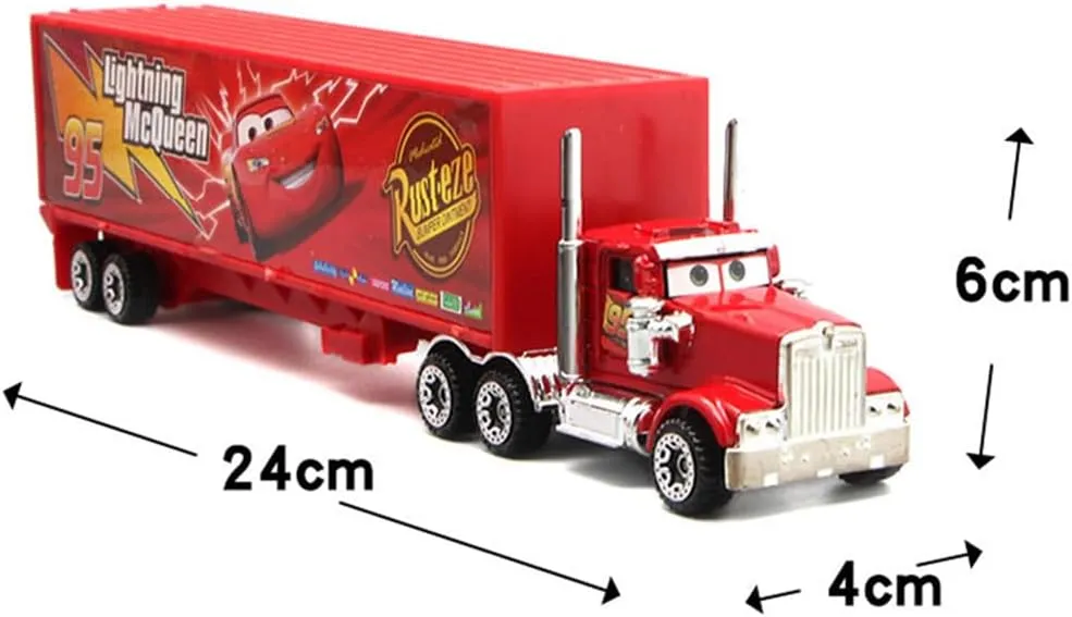 Movie Car Toy 1:55 The King& Chick Hicks & Mack Truck Uncle Diecast Vehicle Toys Set