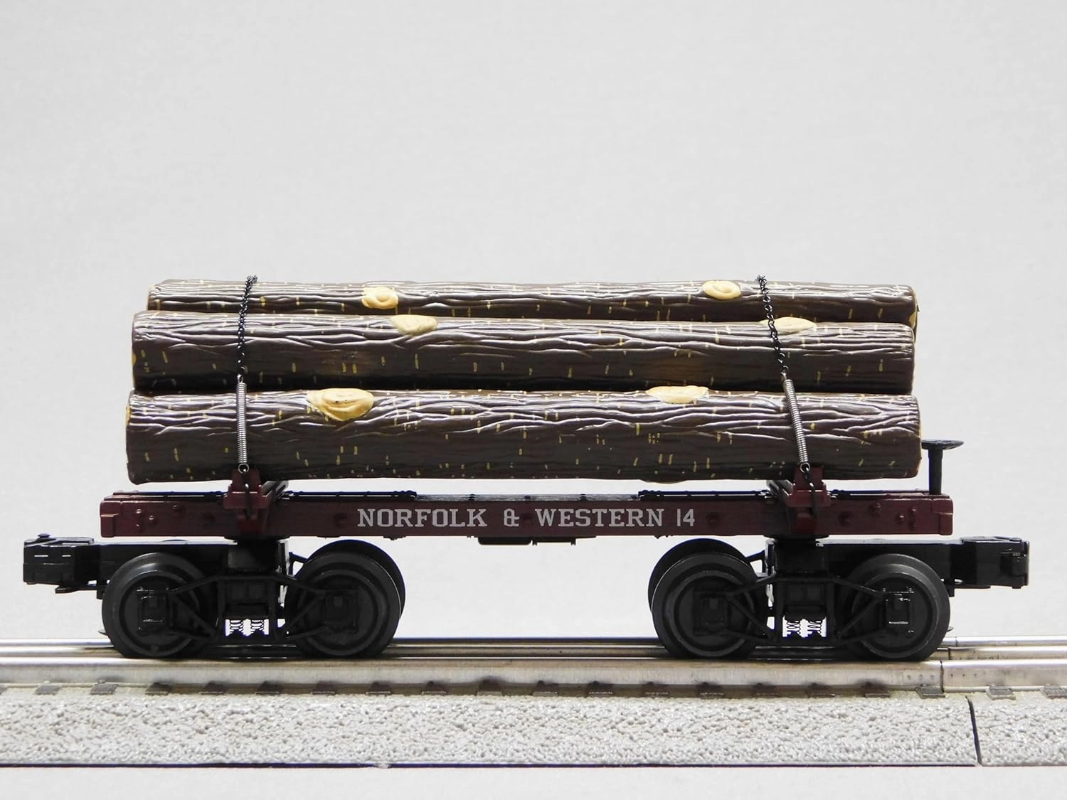 MTH Premier Norfolk Western Skeleton FLATCAR W/LOGS (12)