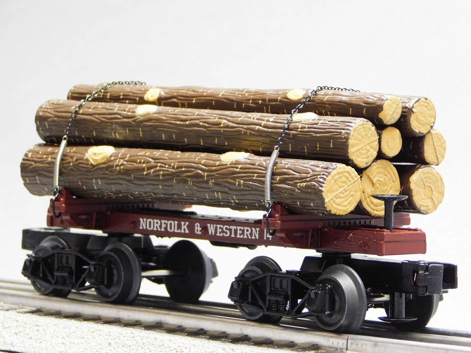 MTH Premier Norfolk Western Skeleton FLATCAR W/LOGS (12)