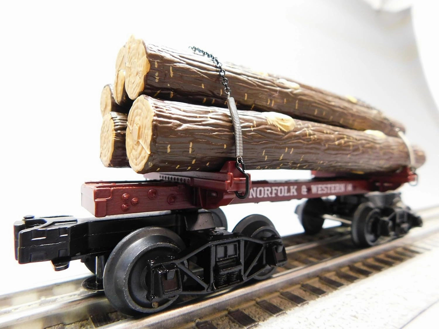 MTH Premier Norfolk Western Skeleton FLATCAR W/LOGS (12)
