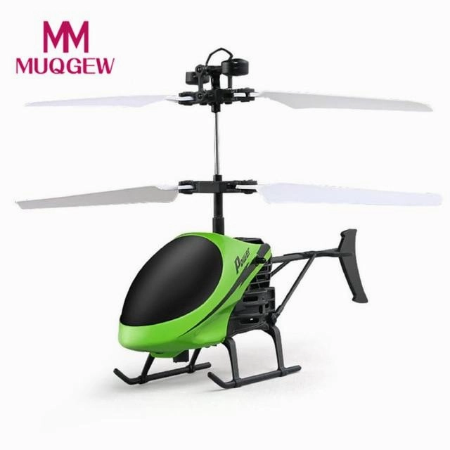MUQGEW Flying Mini RC Infrared Induction Helicopter Aircraft w/ Flashing Light
