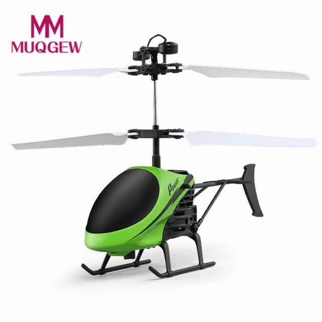 MUQGEW Flying Mini RC Infrared Induction Helicopter Aircraft w/ Flashing Light