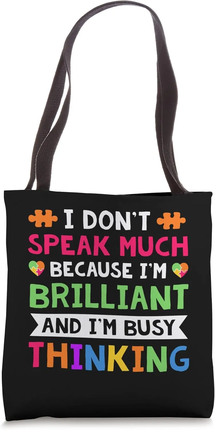 My Child May Be Non Verbal I May Be Nonverbal Autism Mom Tote Bag