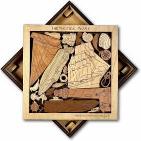 Nautical Challenge Puzzle by Creative Crafthouse - boaters Beware! Wooden Brain Teaser Puzzle