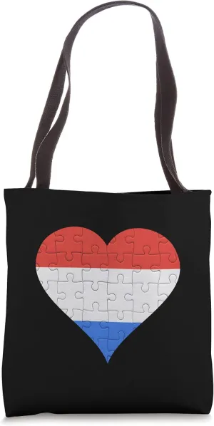 Netherlands Dutch Flag Heart Tote Bag
