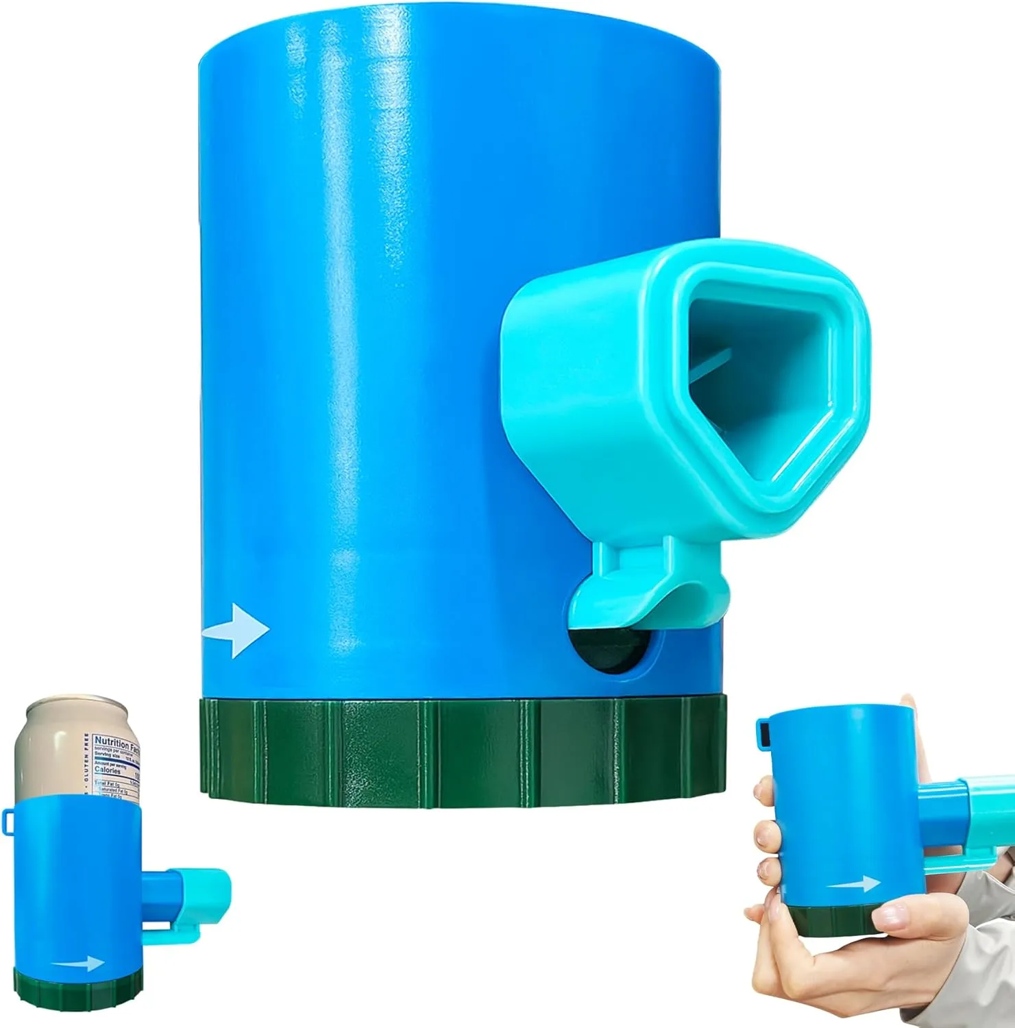 New Shotgun Roulette Drinking Game with Surprise Spray Action Wild Drinking Game Beer Spray Can Holder, Party Game, Blue and Green