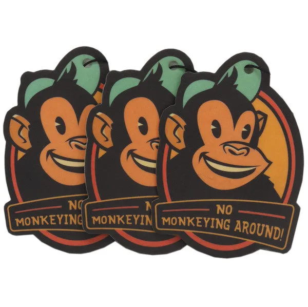 No Monkeying Around 3 Pack Car Air Freshner (Coconut Scent)