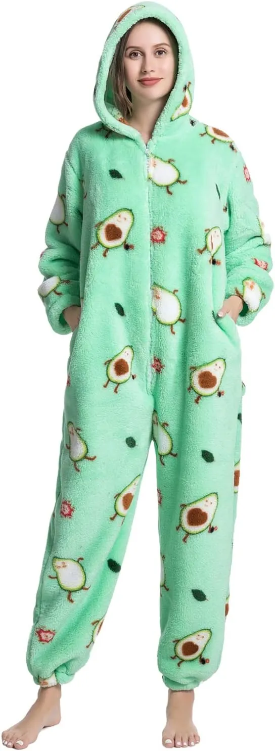 Nousion Licorne Unisex Adult Onesies Pajamas, Cosplay Christmas Sleepwear Onesies Outfit