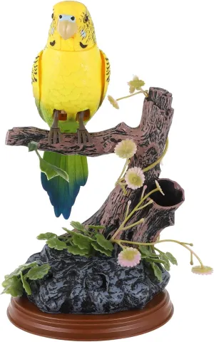NUOBESTY Plush Repeat What You Say Parrot Sound Recording Voice Repeating Funny Electronic Pets Kids Adults Interactive Toy, Yellow Outdoor Toy