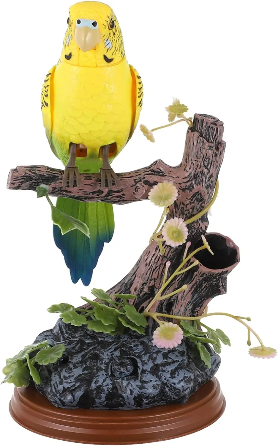 NUOBESTY Plush Repeat What You Say Parrot Sound Recording Voice Repeating Funny Electronic Pets Kids Adults Interactive Toy, Yellow Outdoor Toy
