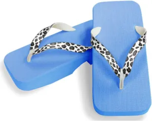 [One Step] [Hajime] Geta Clogs, Soft and Water Resistant, Made of Sponge, 10.6 inches (27 cm), SB/Leopard x White, Leopard x White (Leopard x White/27), Leopard × White, 27.0 cm