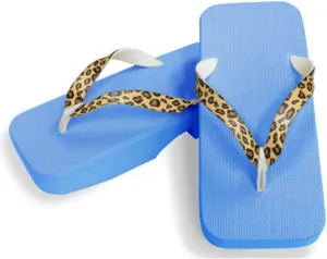 [One Step] [Hajime] Geta Clogs, Soft and Water Resistant, Made of Sponge, 11.2 inches (28.5 cm), SB/Leopard x Yellow, Leopard x Yellow (Leopard x Yellow/28.5), Leopard × Yellow, 28.5 cm