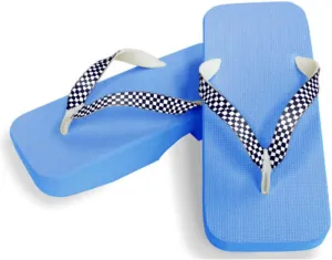 [One Step] [Hajime] Geta Geta Clogs, Soft and Water Resistant, Made of Sponge, 10.6 inches (27 cm), SB/Checkered x Navy Blue, Checkered x Navy (Japanese Imatsu x Navy/27), Strawberry × Navy, 27.0 cm