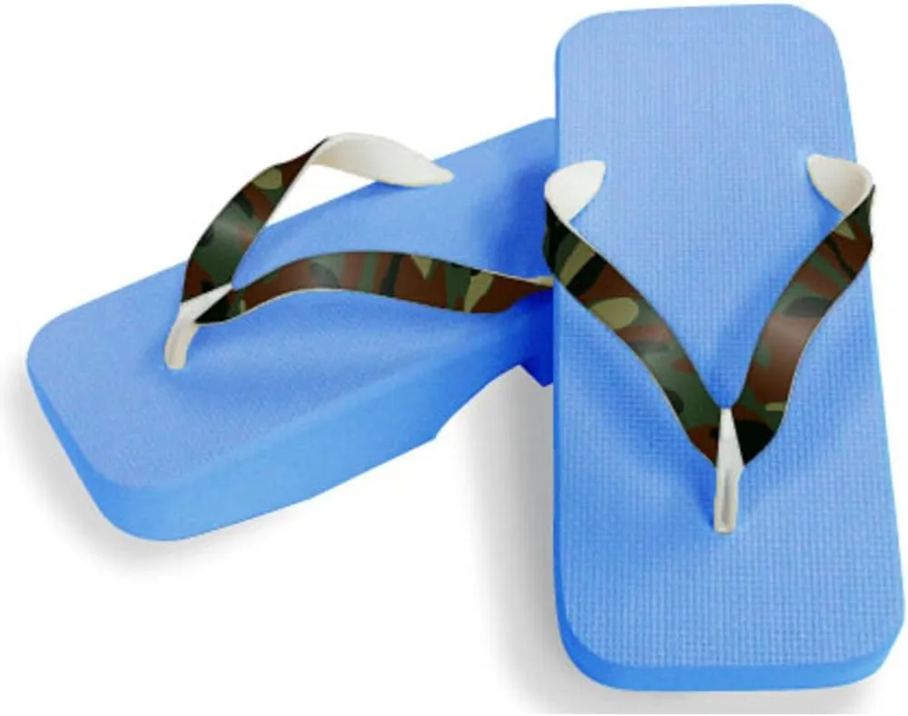 [One Step] [Hajime] Geta Geta Clogs, Soft and Water Resistant, Made of Sponge, 11.2 inches (28.5 cm), SB/Camouflage x Green, Camouflage x Green (May Sai x Green/28.5), Maisai × Green, 28.5 cm