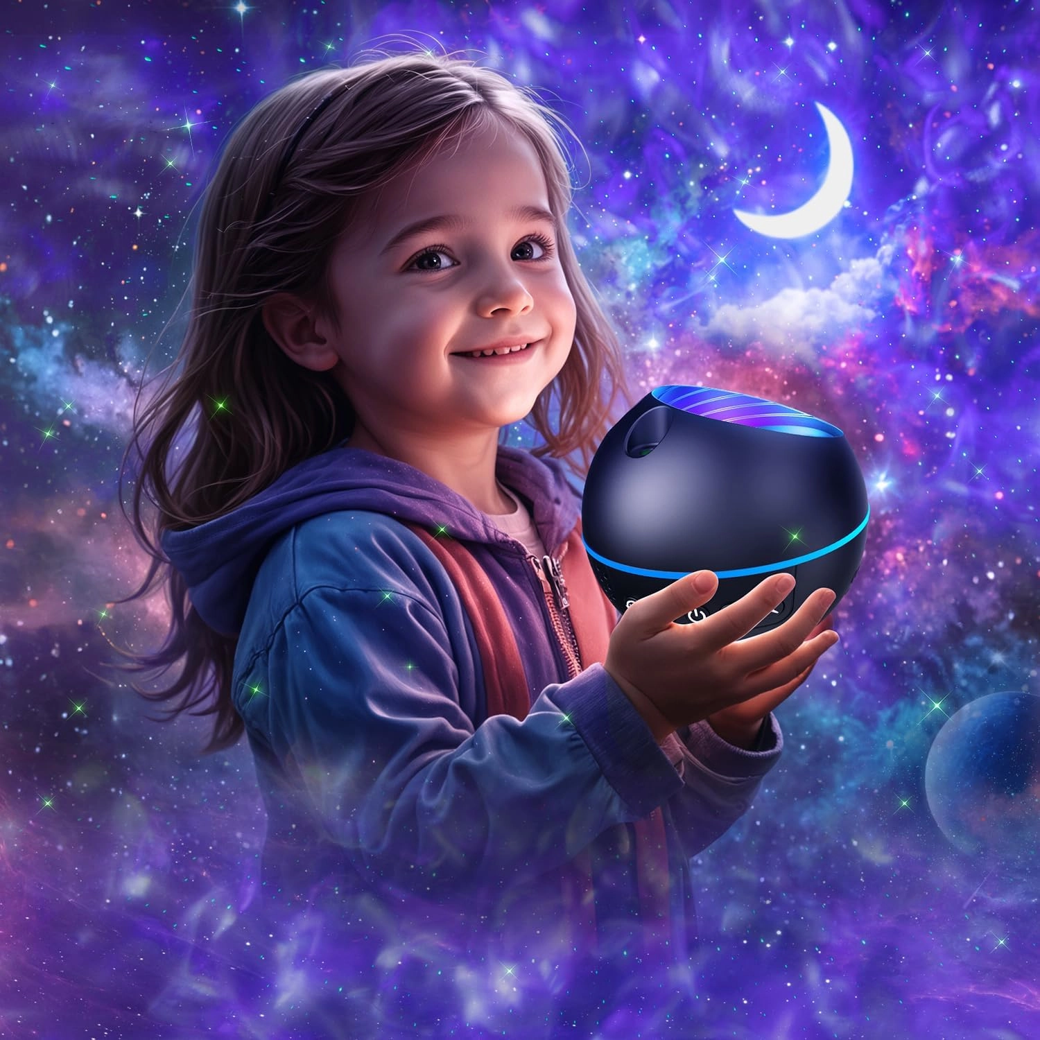 ONEFIRE Star Projector with 43 Lighting Modes - Night Light for Kids, Remote Timer, 360 Rotation LED Cloud Light