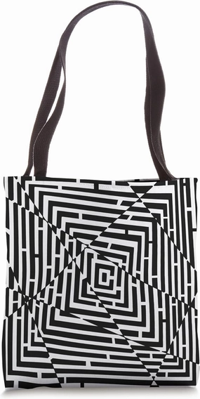 Optical Illusion Maze Tote Bag