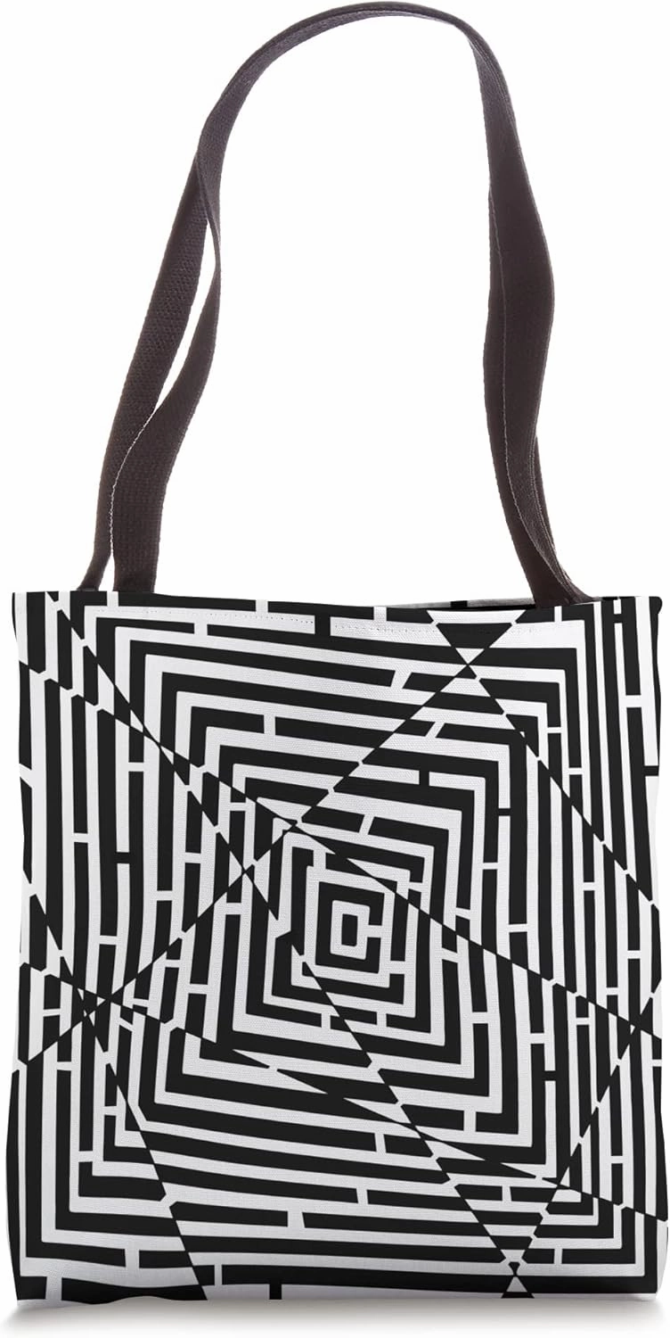 Optical Illusion Maze Tote Bag