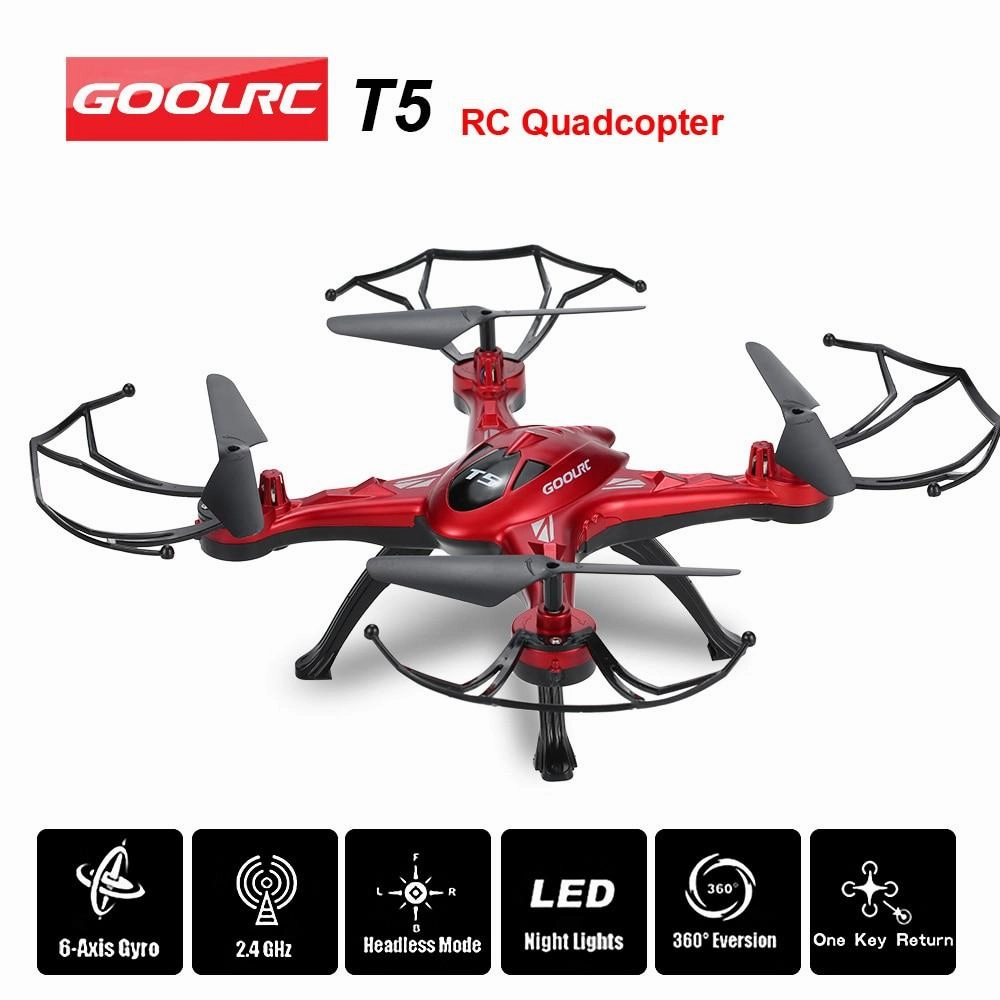 Original GOOLRC T5 2.4GHz 4CH 6-axis Gyro RC Quadcopter with Headless Mode One Key Return CF Mode 360 Eversion LED Light