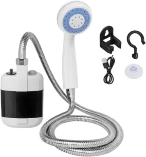 Outdoor Shower for Travel and Camping Use with Pump for Watering Plants
