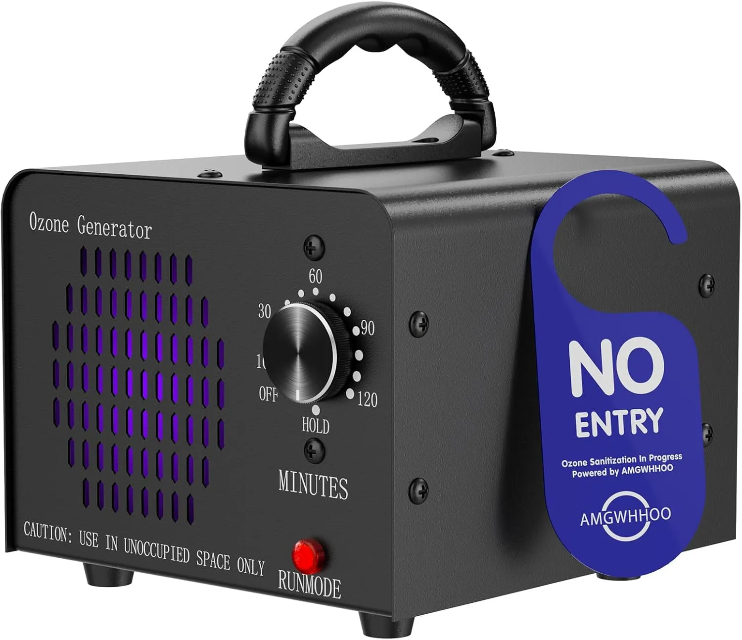Ozone Generator 30,000mg/h, High Capacity Ozone Machine for Home Car Pet & Basement Odor, Suitable for Spaces up to 4,000 Square Feet, Black