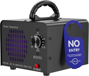 Ozone Generator 30,000mg/h, High Capacity Ozone Machine for Home Car Pet & Basement Odor, Suitable for Spaces up to 4,000 Square Feet, Black