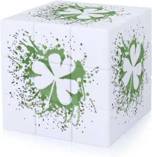 Patricks Clover Funny 3x3x3 Cube Smooth Lightweight Puzzle for Adult Graphic Printing Travel