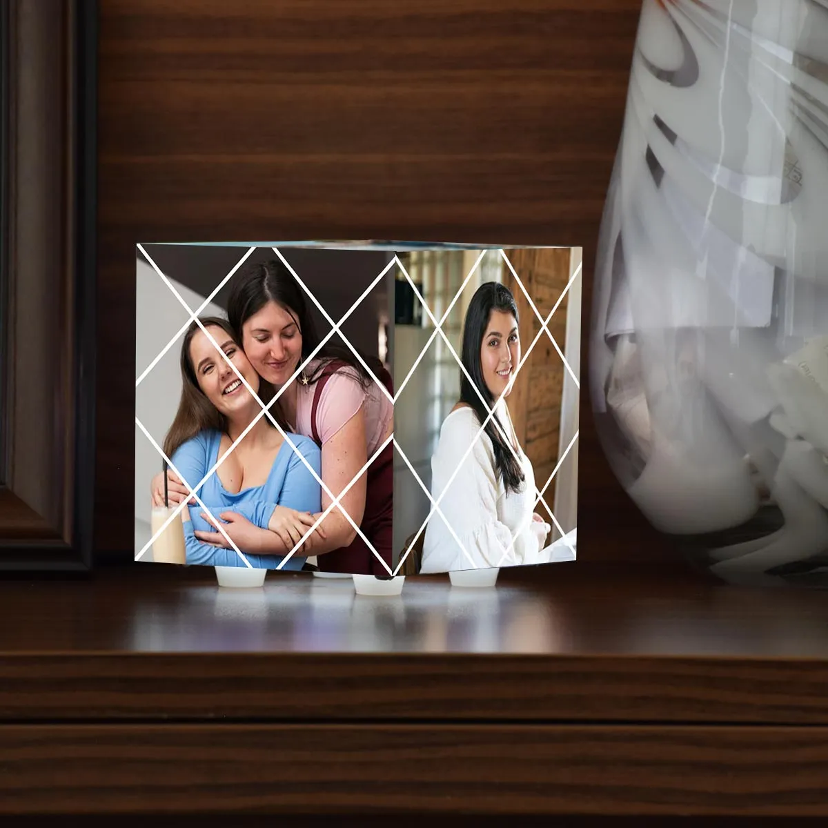 Personalized Photo Puzzle Cube Lamp For Mother's Day