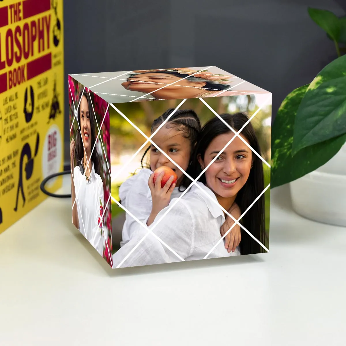 Personalized Photo Puzzle Cube Lamp For Mother's Day