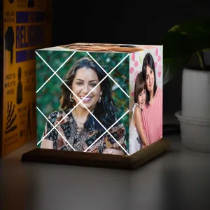 Personalized Photo Puzzle Cube Lamp For Mother's Day