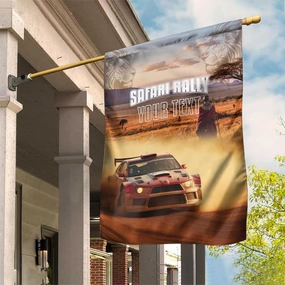 Personalized Kenya Safari Racing Car Garden Flag Come On Kenyan LT15