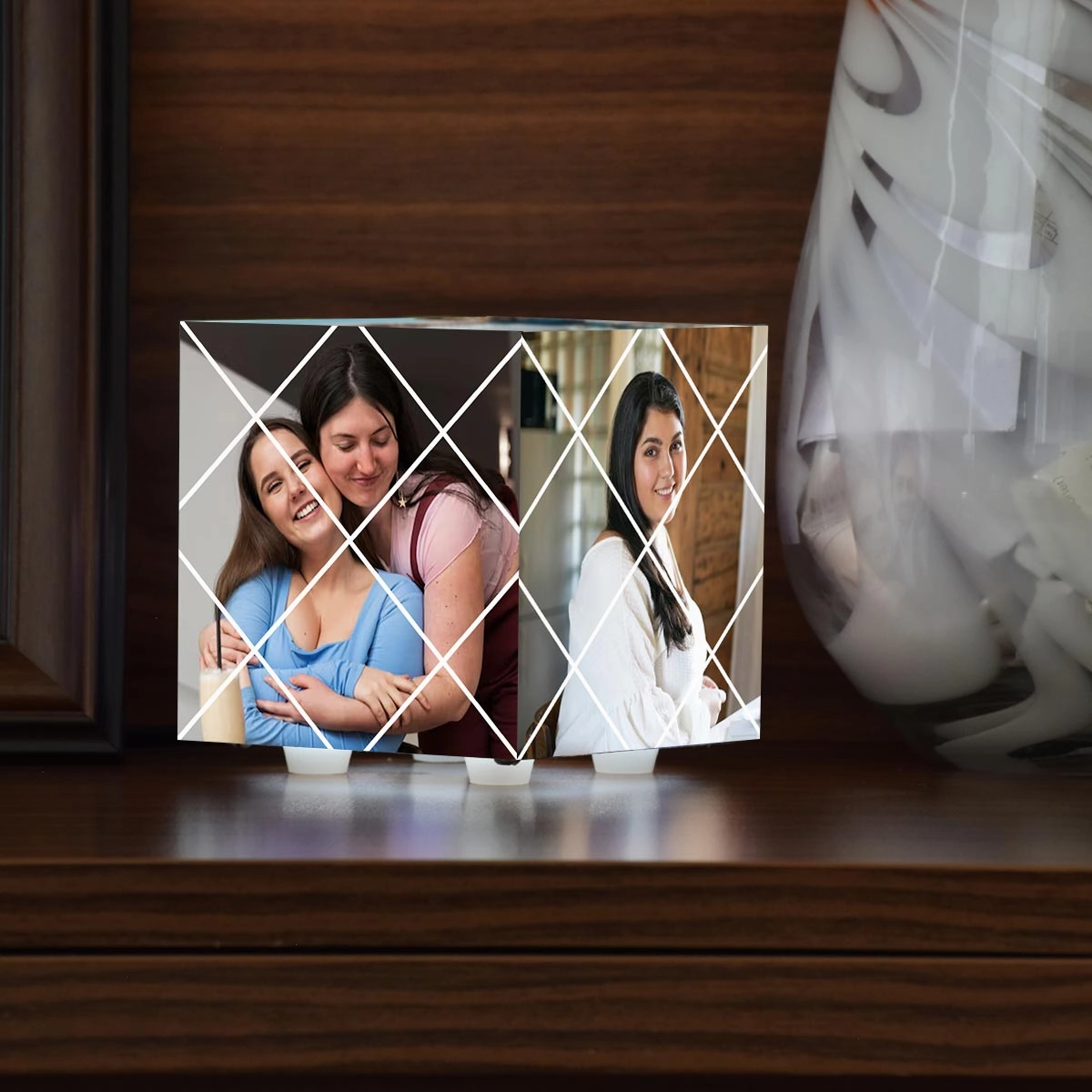 Personalized Photo Puzzle Cube Lamp For Mother's Day