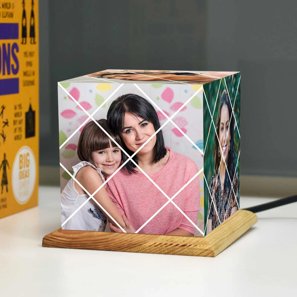 Personalized Photo Puzzle Cube Lamp For Mother's Day